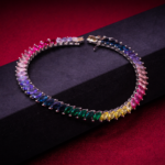 Rainbow Navette Tennis Bracelet