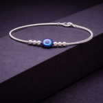 Blue Evil Eye Bead Bracelet