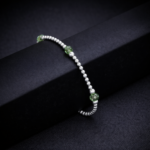 Green Crystal Bead Adjustable Bracelet