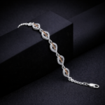 Amber Leaf Link Bracelet