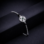 Emerald Bloom Charm Bracelet