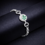 Green Clover Medallion Bracelet
