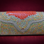 Crimson Bloom Heritage Clutch