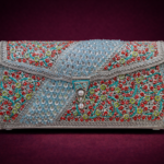 Aqua Ruby Filigree Clutch