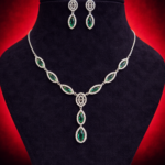 Sapphire Halo Drop Set