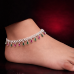 Emerald Ruby Drop Chain Payal
