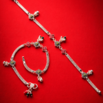 Antique Floral Dual-Tone Bridal Statement Payal