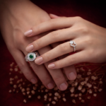 Emerald Bloom Adjustable Ring