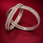 Lattice Glow Textured Bangles