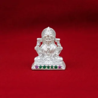Mini Goddess Lakshmi Silver Idol with Stone Base