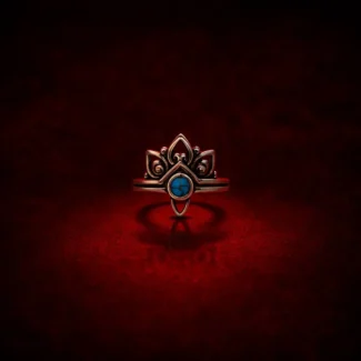 Royal Turquoise Crown Silver Ring