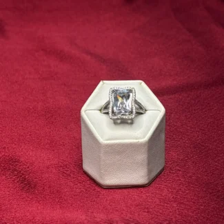 Signature Radiant Halo Silver Ring