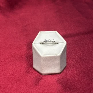 Crystal Twin Drop Ring