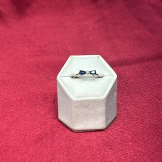 Twin Sapphire Whisper Ring