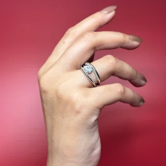 Modern Wrap Solitaire Ring