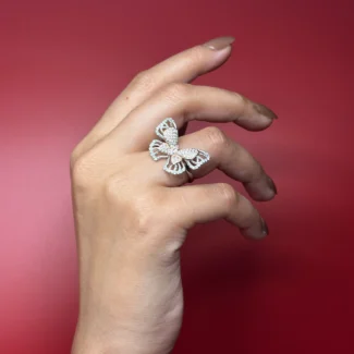Pavé Butterfly Statement Ring