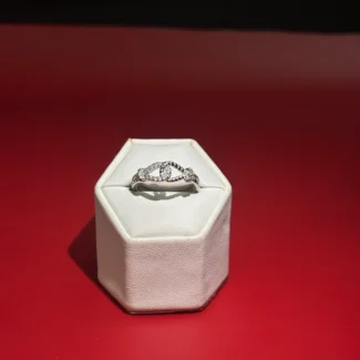 Infinity Twist Pavé Ring