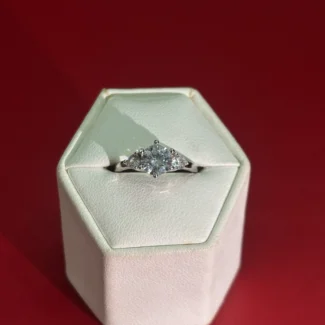 Eternal Pear Three-Stone Ring