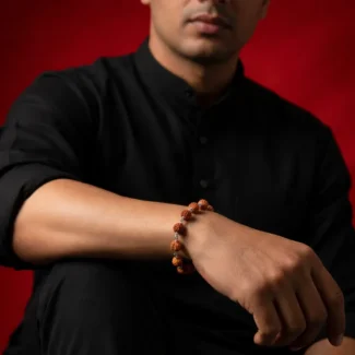 Natural Rudraksha Bead Bracelet (Men’s)