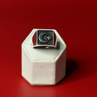 Crescent Emblem Signet Ring