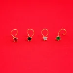 Gold Star Crystal Nose Pins Set (4 Colors)