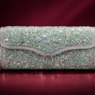 Mint Blossom Heritage Clutch