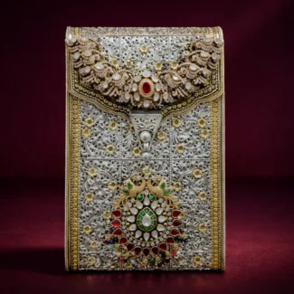 Maharani Peacock Crest Clutch