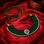 Emerald Beaded Pearl Choker Necklace