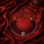 Crimson Royal Pearl Choker Necklace