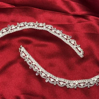 Hearts Royale Silver Anklet Set