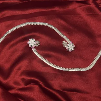 Gulnaar Statement Silver Anklet Set