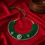 Emerald Cascade Floral Necklace