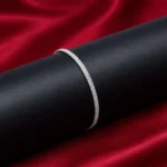 Textured Silver Slim Bracelet