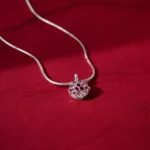 Blush Bloom Silver Pendant Necklace