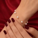 Rose Pearl Silver Bracelet