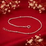 Silver Beaded Snake Chain Bracelet