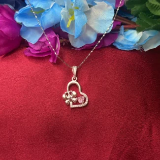 Sweetheart Bow Silver Pendant Necklace