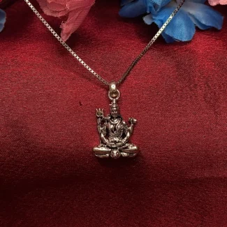Divine Ganesha Silver Pendant