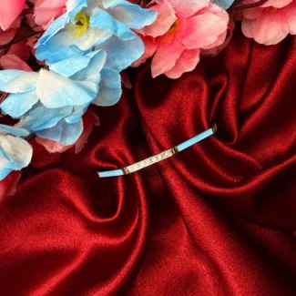 Sky Blue Minimal Bar Bracelet