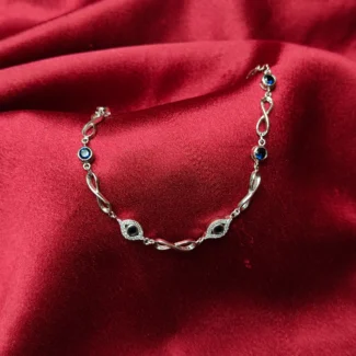 Infinity Evil Eye Silver Bracelet