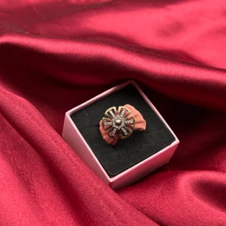 Radiant Blossom Crystal Silver Ring