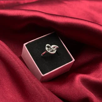 Elegant Swirl Silver Ring