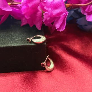 Classic Edge Silver Bali Earrings