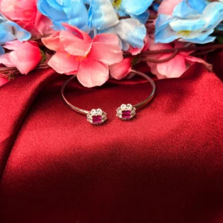 Ruby Duo Spark Silver Kada