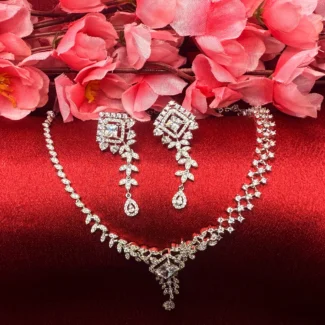 Floral Vine Drop Necklace Set