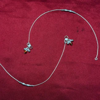 Classic Dual Charm Silver Anklet