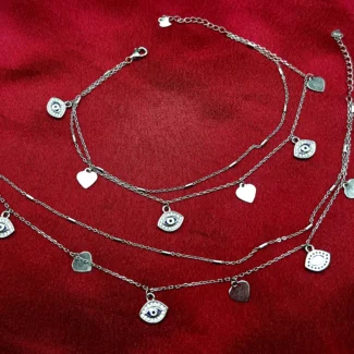 Celestial Charm Silver Anklet
