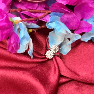 Daisy White Floral Toe Ring (Adjustable)