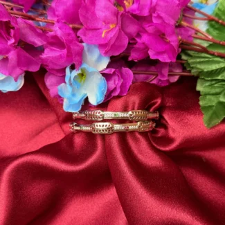 Elegant Dual-Tone Silver Bangle Set