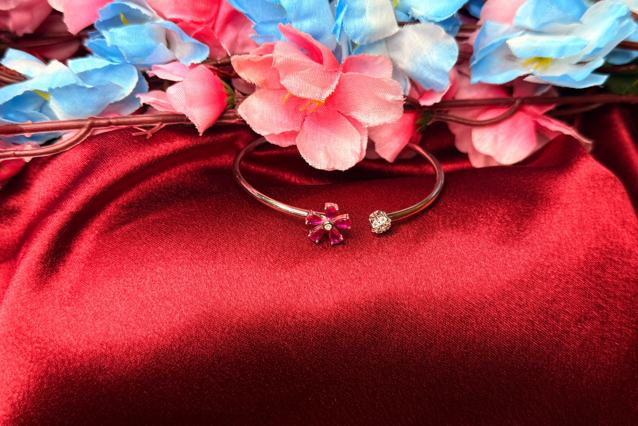 Elegant Silver Kada for Girls
